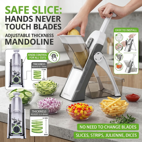 SliceMaster 4-in-1 Manual Vegetable Cutter
