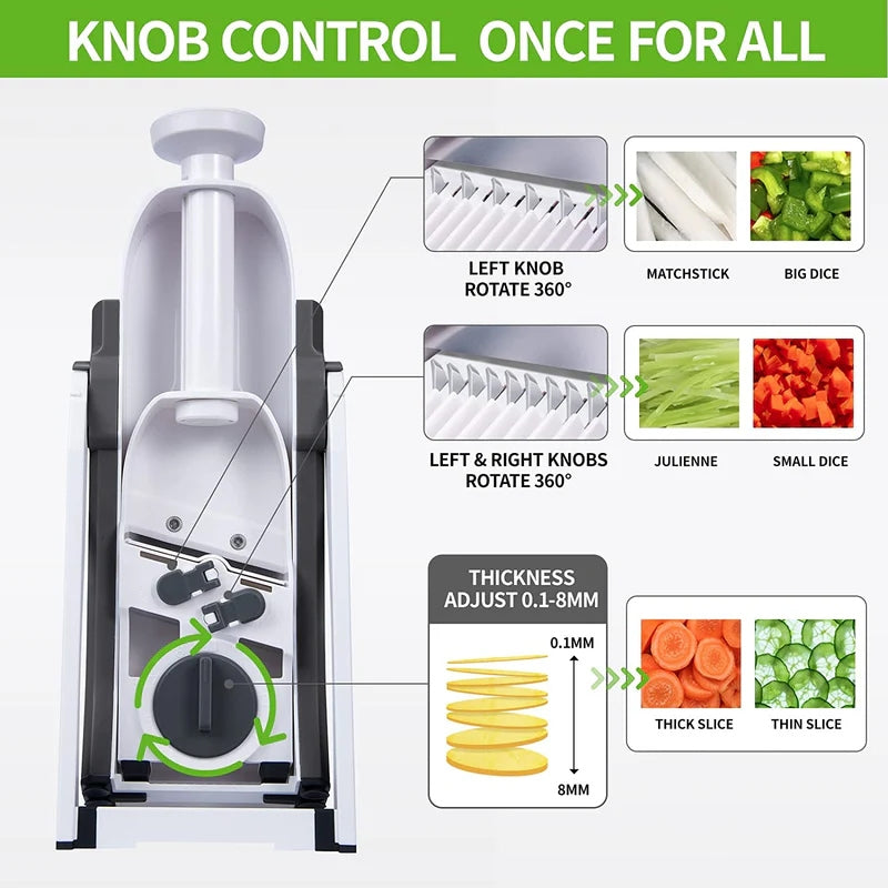 SliceMaster 4-in-1 Manual Vegetable Cutter