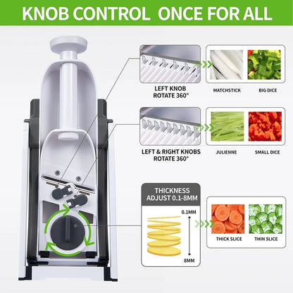 SliceMaster 4-in-1 Manual Vegetable Cutter